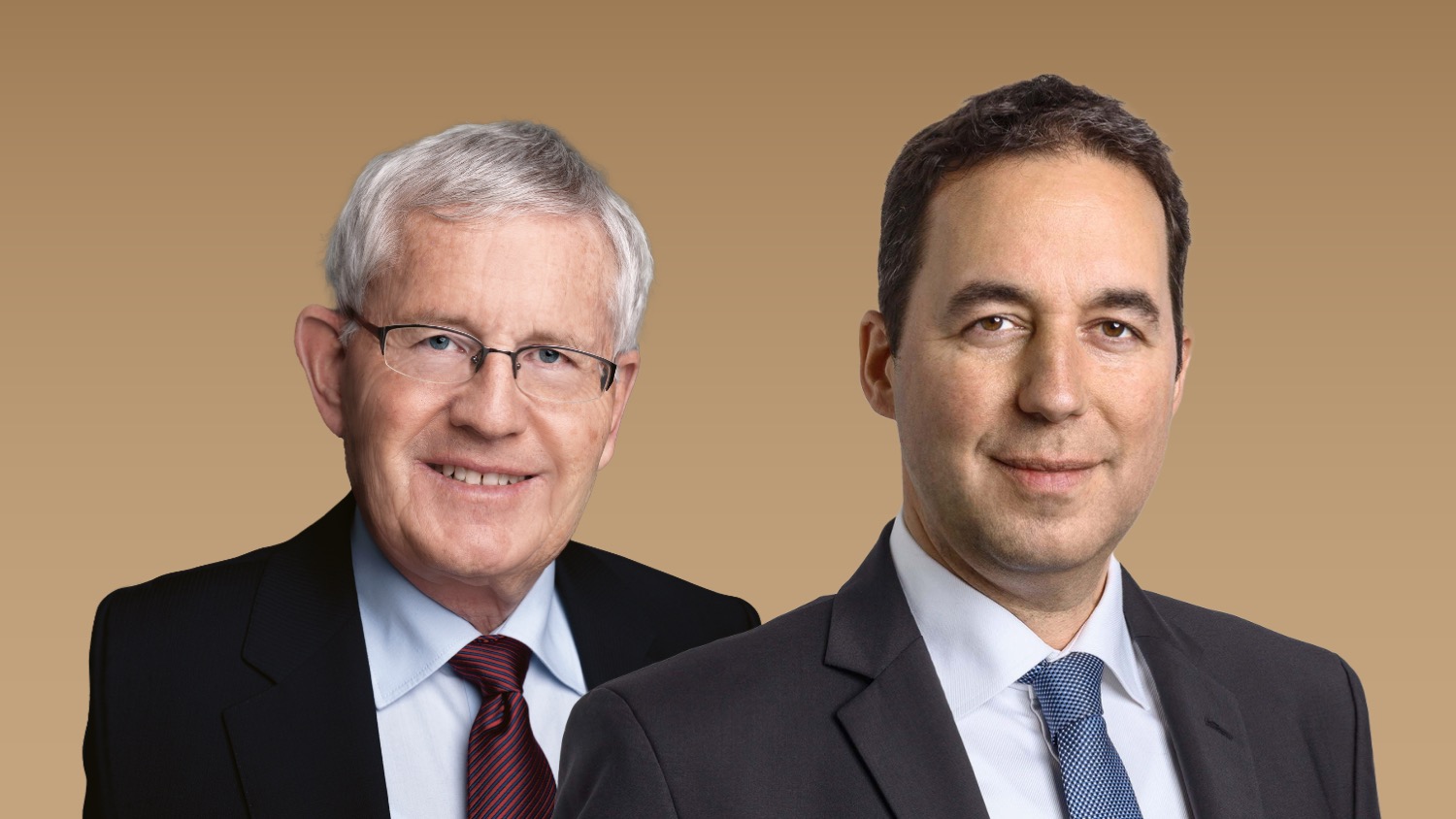 Christian Mumenthaler (right) succeeds Kaspar Villiger as Chairman of the Foundation Council.